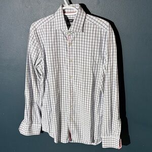 Boss Men's Plaid Shirt - White and Black